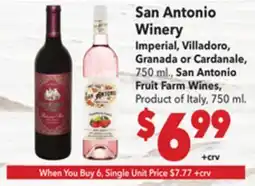 Vallarta Supermarkets San Antonio Winery offer
