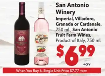 Vallarta Supermarkets San Antonio Winery offer