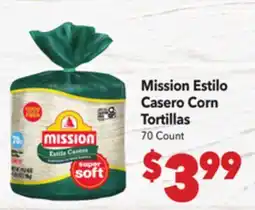 Vallarta Supermarkets Mission Estilo Casero Corn Tortillas offer