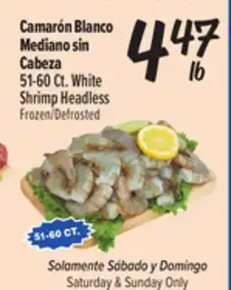 El Super Fresh White Shrimp Headless offer