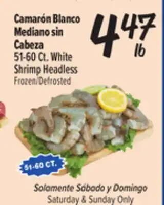 El Super Fresh White Shrimp Headless offer