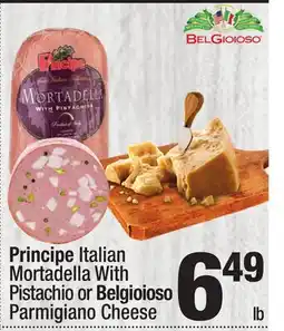 Super King Markets Principe Italian Mortadella With Pistachio or Belgioioso Parmigiano Cheese offer