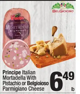 Super King Markets Principe Italian Mortadella With Pistachio or Belgioioso Parmigiano Cheese offer