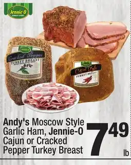 Super King Markets Andy's Moscow Style Garlic Ham, Jennie-O Cajun or Cracked Pepper Turkey Breast offer