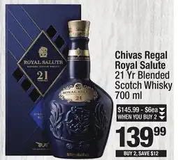 Super King Markets Chivas Regal Royal Salute 21 Yr Blended Scotch Whisky offer