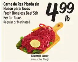 El Super Fresh Boneless Beef Stir Fry for Tacos offer