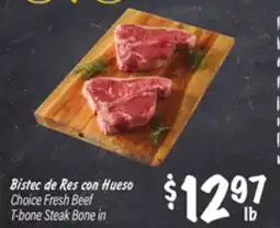 El Super Choice Fresh Beef T-bone Steak offer