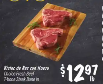 El Super Choice Fresh Beef T-bone Steak offer
