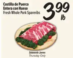 El Super Fresh Whole Pork Spareribs offer