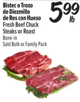 El Super Fresh Beef Chuck Steaks or Roast offer