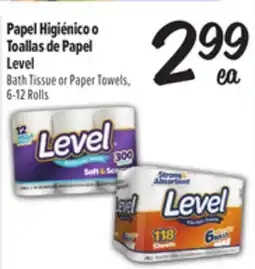 El Super Bath Tissue or Paper Towels,6-12 Rolls offer