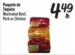 El Super Marinated Beef, Pork or Chicken offer