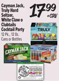 El Super Cayman Jack, Truly Hard Seltzer, White Claw o Clubtails Cocktail Party offer