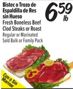 El Super Fresh Boneless Beef Clod Steaks or Roast offer