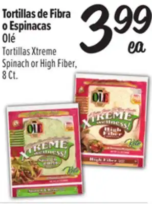 El Super Tortillas Xtreme Spinach or High Fiber offer