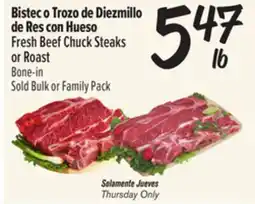 El Super Fresh Beef Chuck Steaks or Roast offer