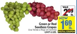 Foodmaxx Green or Red Seedless Grapes offer
