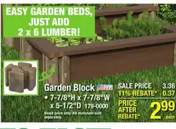 Menards Garden Block offer