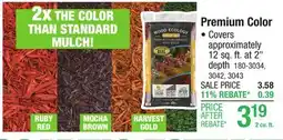Menards Premium Color Wood Mulch offer