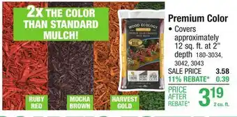Menards Premium Color Wood Mulch offer
