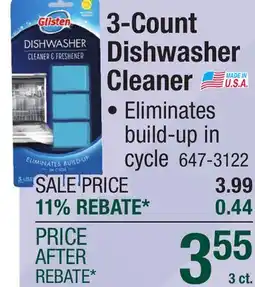 Menards 3-Count Dishwasher Cleaner offer