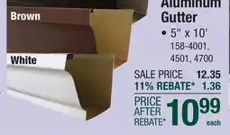 Menards Aluminum Gutter offer