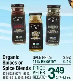 Menards Organic Spices or Spice Blends offer