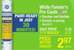 Menards White Painter's Pro Caulk offer