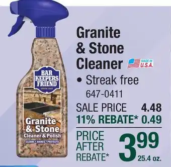 Menards Granite & Stone Cleaner offer