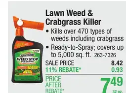 Menards Lawn Weed & Crabgrass Killer offer