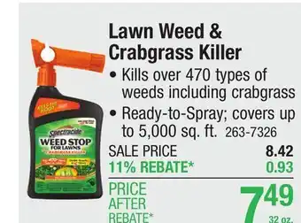 Menards Lawn Weed & Crabgrass Killer offer