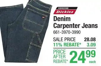 Menards Denim Carpenter Jeans offer