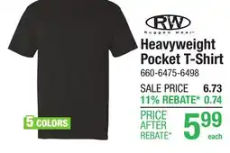 Menards Heavyweight Pocket T-Shirt offer