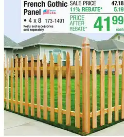 Menards French Gothic Panel offer