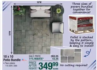 Menards 10 x 10 Patio Bundle offer