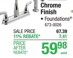 Menards Chrome Finish offer