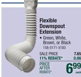 Menards Flexible Downspout Extension offer