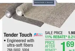 Menards Tender Touch offer