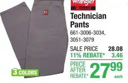 Menards Technician Pants offer