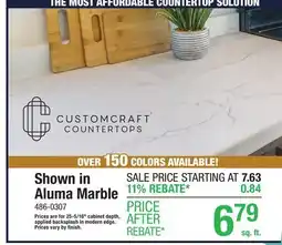Menards Shown in Aluma Marble offer