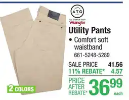 Menards Utility Pants offer