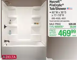 Menards Hycroft ProCrylic Tub/Shower offer