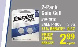 Menards 2-Pack Coin Cell offer