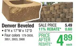 Menards Denver Beveled offer