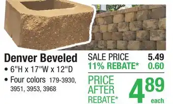 Menards Denver Beveled offer