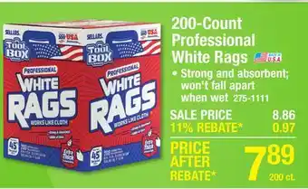 Menards 200-Count Professional White Rags offer