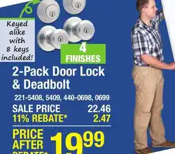 Menards 2-Pack Door Lock & Deadbolt offer