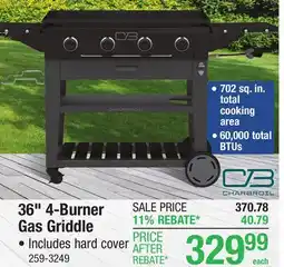 Menards 36 4-Burner Gas Griddle offer