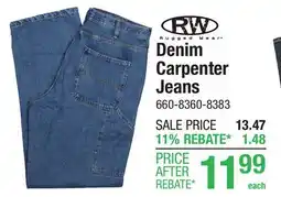 Menards Denim Carpenter Jeans offer