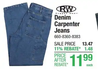 Menards Denim Carpenter Jeans offer